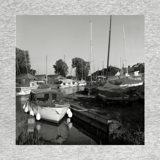 Boats moored at a harbour near Hickling Broad, Norfolk, UK by richflintphoto